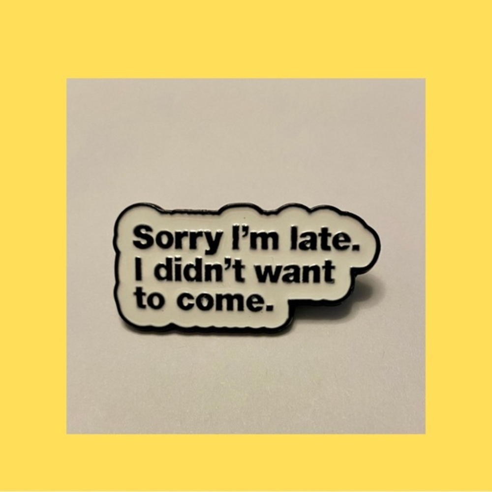 SORRY Expression | Sarcastic Funny Lapel Pin